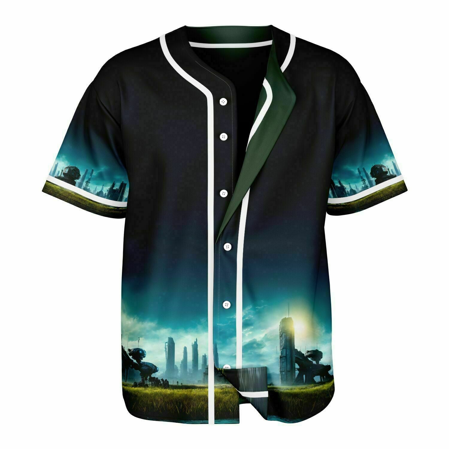 Reversible Robotic Takeover-Apocalyptic Planet Jersey, front view